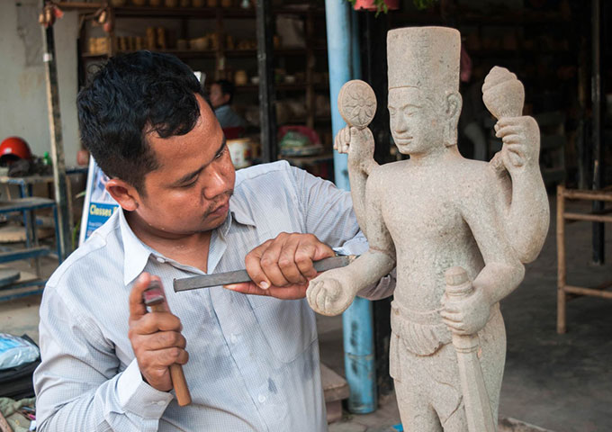 柬埔寨石雕