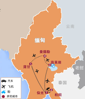 12天 仰光、茵莱湖、曼德勒、蒲甘全境探索度假之旅