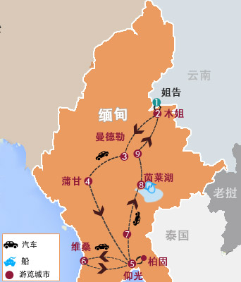 缅甸一国17天16晚深度自驾游